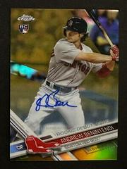 Andrew Benintendi [Gold Refractor] Baseball Cards 2017 Topps Chrome Rookie Autographs Prices