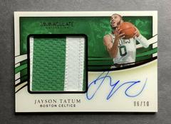 Jayson Tatum #JTT Basketball Cards 2019 Panini Immaculate Collection Premium Patch Autographs Prices