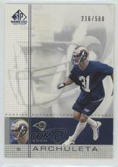 Adam Archuleta #141 Football Cards 2001 SP Game Used Prices