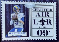 Matthew Stafford #CA-6 Football Cards 2022 Panini Certified Air Prices