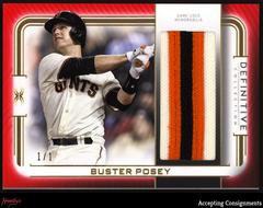 Buster Posey [Red] #DJR-BP Baseball Cards 2023 Topps Definitive Jumbo Relic Collection Prices