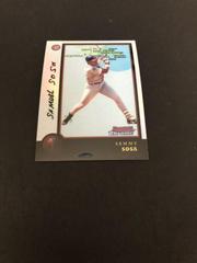 Sammy Sosa [Refractor] #50 Baseball Cards 1998 Bowman Chrome International Prices