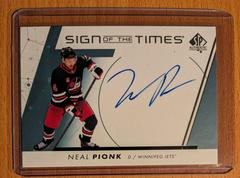 Neal Pionk #SOTT-NP Hockey Cards 2022 SP Authentic Sign of the Times Prices
