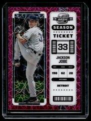 Jackson Jobe [Pink Velocity] Baseball Cards 2023 Panini Chronicles Contenders Optic Prices