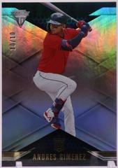 Andres Gimenez [Gold] #14 Baseball Cards 2021 Panini Chronicles Titanium Prices