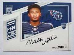 Malik Willis [Black Gold Ink] Football Cards 2022 Panini Donruss Elite Pen Pals Variation Autographs Prices