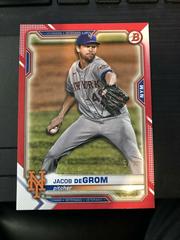 Jacob deGrom [Red] #46 Baseball Cards 2021 Bowman Prices