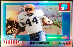 Jim Brown [Chrome Refractor] #25 Football Cards 2005 Topps All American Prices