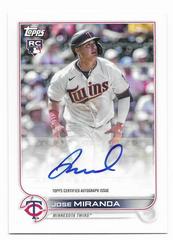 Jose Miranda #MA-JM Baseball Cards 2022 Topps Mini Autographs Prices