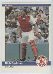 Rich Gedman #398 Baseball Cards 1984 Fleer Prices
