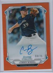 Corbin Burnes [Orange Refractor] Baseball Cards 2019 Bowman Sterling Rookie Autographs Prices