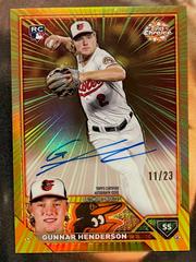 Gunnar Henderson Baseball Cards 2023 Topps Chrome Radiating Rookies Autographs Prices