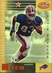 Andre Reed [Mirror Gold] #13 Football Cards 1999 Leaf Certified Prices