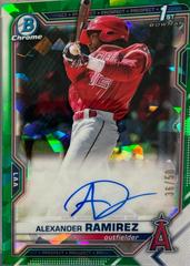 Alexander Ramirez [Green Refractor] #BSPA-ARA Baseball Cards 2021 Bowman Sapphire Autographs Prices