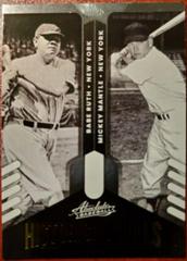 Babe Ruth, Mickey Mantle [Retail] Baseball Cards 2022 Panini Absolute Historical Duals Prices