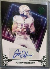 Justin Herbert [Green] Football Cards 2022 Panini Elements Neon Signs Autographs Prices