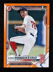 Elmer Rodriguez Cruz [Orange] #BD-37 Baseball Cards 2021 Bowman Draft Prices