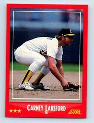 Carney Lansford #253 Baseball Cards 1988 Score Prices