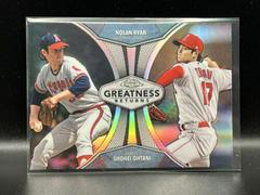 Nolan Ryan, Shohei Ohtani [Orange Refractor] #GRE-3 Baseball Cards 2019 Topps Chrome Greatness Returns Prices