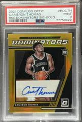 Cameron Thomas [Gold] #RD-CTH Basketball Cards 2021 Panini Donruss Optic Rookie Dominators Signatures Prices