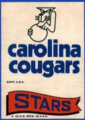 Carolina Cougars Stars Basketball Cards 1973 Topps Team Stickers Prices
