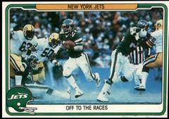 New York Jets [Off to the Races] #37 Football Cards 1982 Fleer Team Action Prices