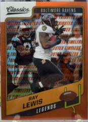 Ray Lewis [Timeless Tributes Orange] Football Cards 2021 Panini Classics Prices