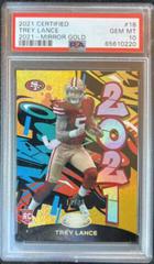 Trey Lance [Gold] Football Cards 2021 Panini Certified Prices