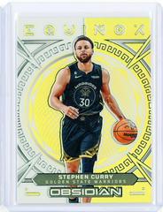 Stephen Curry [Yellow Flood] #1 Basketball Cards 2022 Panini Obsidian Equinox Prices