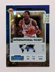 Hakeem Olajuwon [Cracked Ice] #30 Basketball Cards 2021 Panini Contenders International Ticket Prices