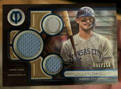 Bobby Witt Jr. [Blue] #TTR-BW Baseball Cards 2024 Topps Tribute Triple Relic Prices