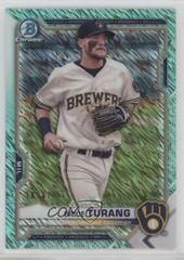 Brice Turang [Aqua Shimmer Refractor] Baseball Cards 2021 Bowman Chrome Prospects Prices