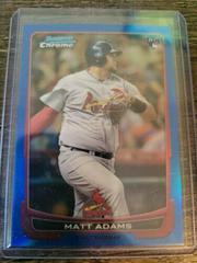 Matt Adams [Blue Refractor] #23 Baseball Cards 2012 Bowman Chrome Draft Prices