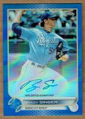 Brady Singer [Blue] Baseball Cards 2022 Topps Chrome Veteran Autographs Prices