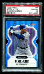 Derek Jeter [Blue Refractor] #68 Baseball Cards 2007 Finest Prices
