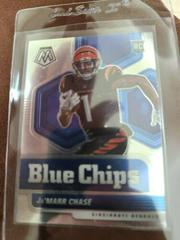 Ja'Marr Chase #7 Football Cards 2021 Panini Mosaic Blue Chips Prices