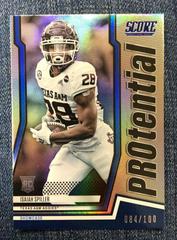 Isaiah Spiller [Showcase] #P-IS Football Cards 2022 Panini Score Protential Prices
