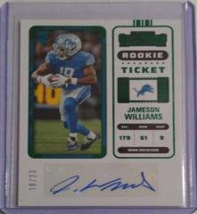 Jameson Williams [SP Variation Red] Football Cards 2022 Panini Zenith Contenders Rookie Ticket Autographs Prices
