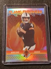 Derek Carr [Silver Lazer] #FT-5 Football Cards 2022 Panini Phoenix Flame Throwers Prices