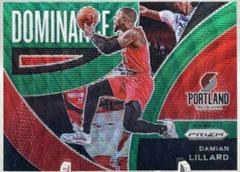 Damian Lillard [Green Wave Prizm] #18 Basketball Cards 2021 Panini Prizm Dominance Prices