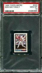 Don Mattingly #300 Baseball Cards 1992 Topps Micro Prices