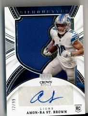 Amon Ra St. Brown Football Cards 2021 Panini Chronicles Crown Royale Silhouette Autographs Prices
