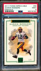 Aaron Rodgers [Emerald] #80 Football Cards 2017 Panini Impeccable Prices