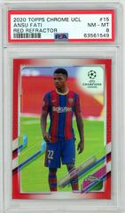Ansu Fati [Red] Soccer Cards 2020 Topps Chrome UEFA Champions League Prices