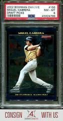 Miguel Cabrera #156 Baseball Cards 2002 Bowman Chrome Draft Picks Prices