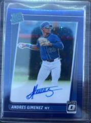 Andres Gimenez [Blue] Baseball Cards 2021 Panini Donruss Optic Rated Rookie Signatures Prices