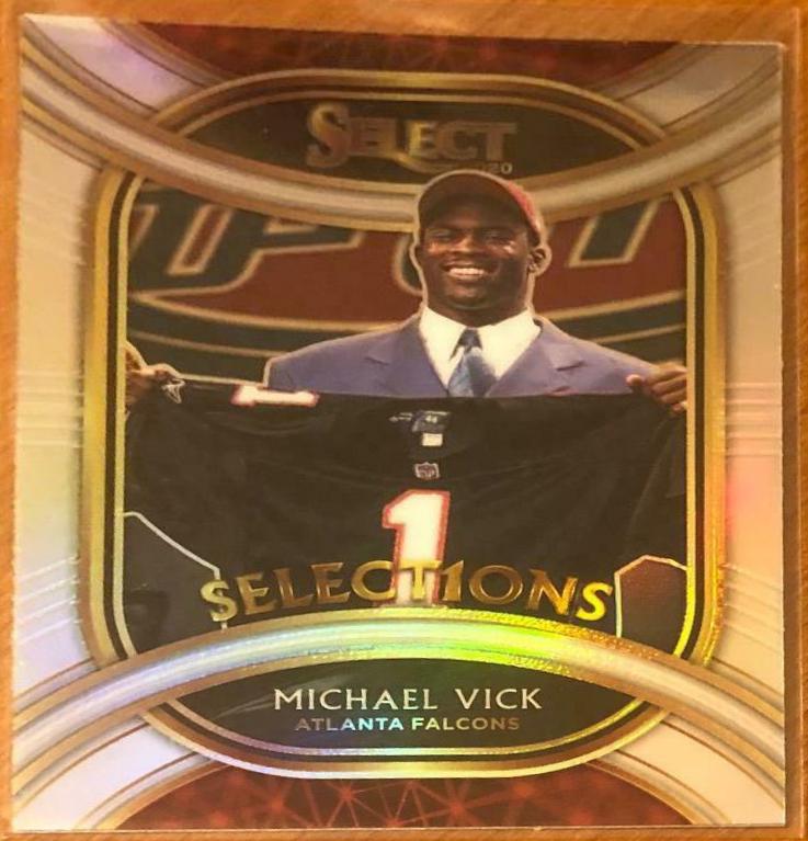 Michael Vick [Prizm] #S1-10 Football Cards 2020 Panini Select Select1ons