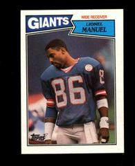 Lionel Manuel Football Cards 1987 Topps Prices