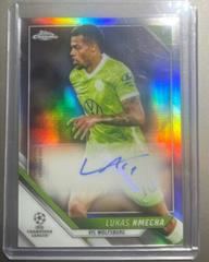 Lukas Nmecha [Red Wave Refractor] Soccer Cards 2021 Topps Chrome UEFA Champions League Autographs Prices