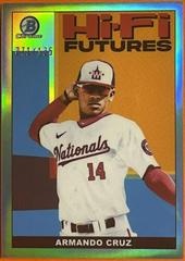 Armando Cruz #HIFI-24 Baseball Cards 2022 Bowman Hi Fi Futures Prices